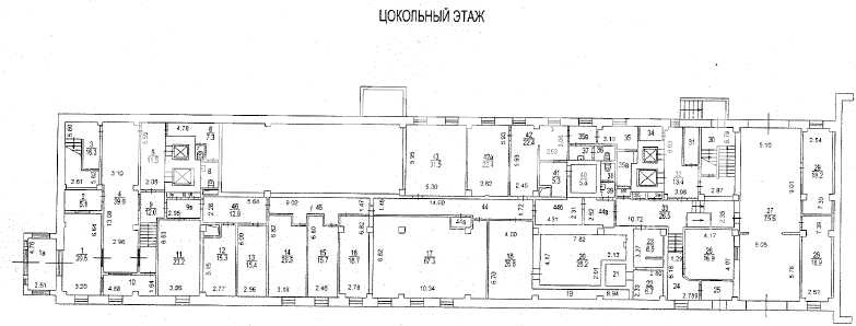 Планировка офиса 4835 м², 1 этаж, Административное здание «Сущевская ул., 20»